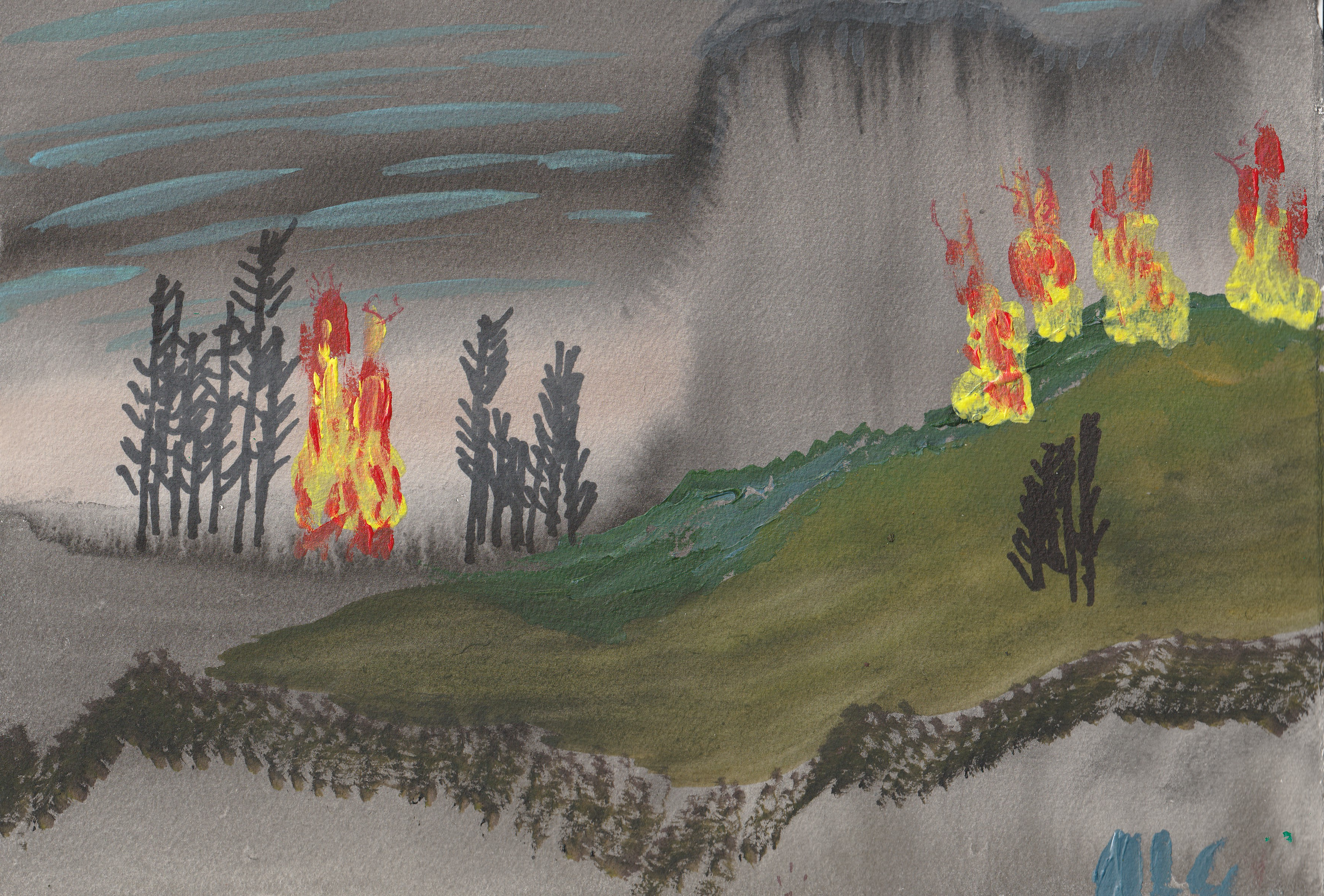 "Skogen brinner"